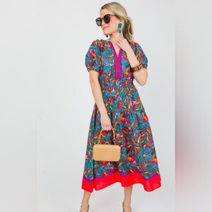 NEW NWT AVARA Floral COTTON small Dress